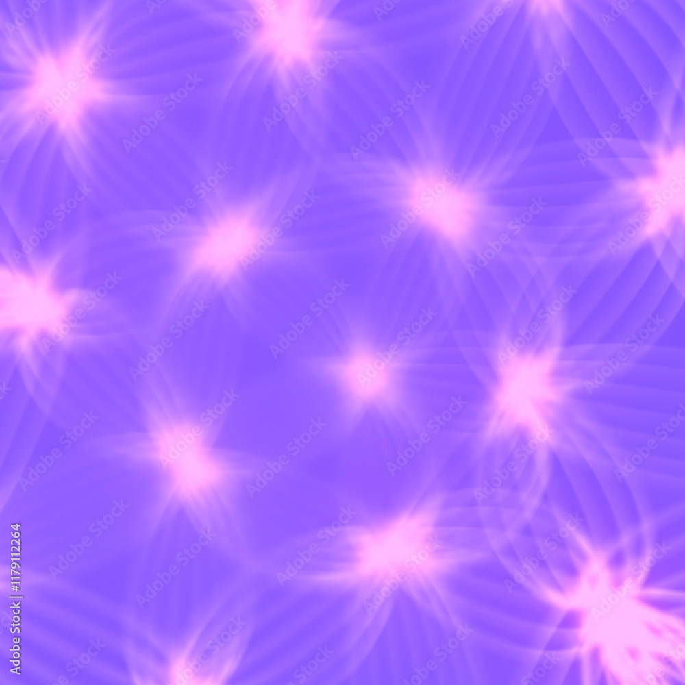 Poster Geometric abstraction with thin lines in neon purple-pink shades. The depth of field effect enhances the illusion of space and volume. 3d rendering digital illustration