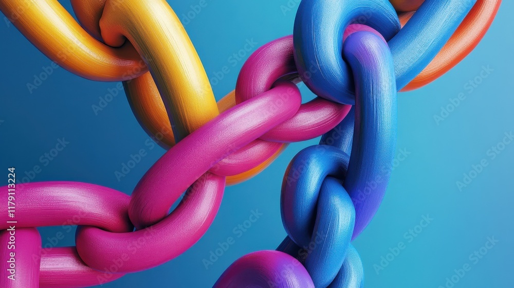 Poster vibrant 3d clay network icon, an engaging and colorful representation of connectivity, ideal for dyn