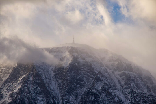 clouds over the mountains, Costila Peak, Bucegi Mountains, Romania
