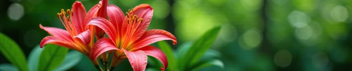 Large Crinum asiaticum L flowers bloom on stem, bloom, foliage, lily
