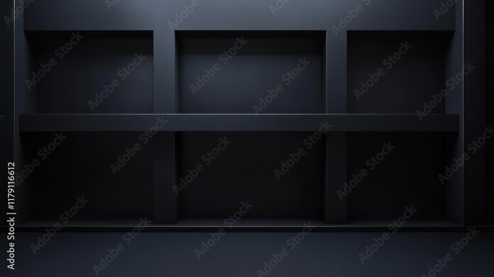 Poster minimal blank black background. dark squares abstract background. abstract. black square shape backg