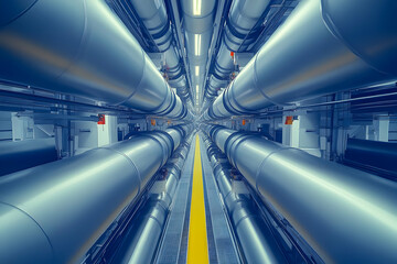 Industrial Pipes 3D Illustration
