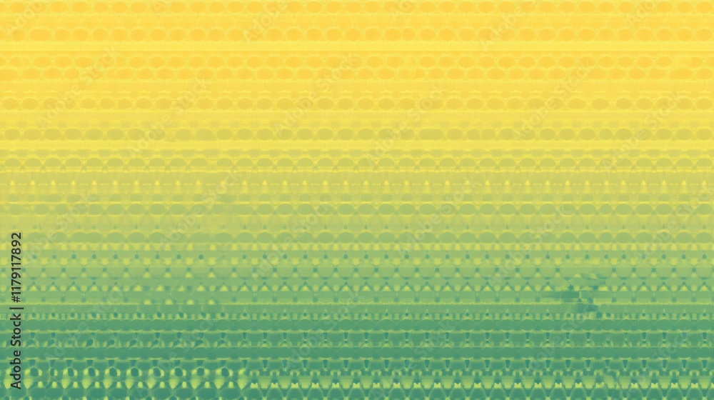 Aufkleber abstract gradient background with yellow, green, and teal repeating geometric patterns.