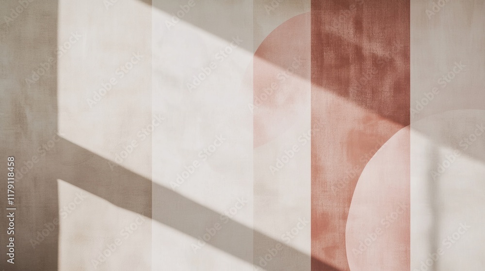 Poster a minimalist vertical canvas with geometric patterns in subtle gradients and muted tones, perfect fo
