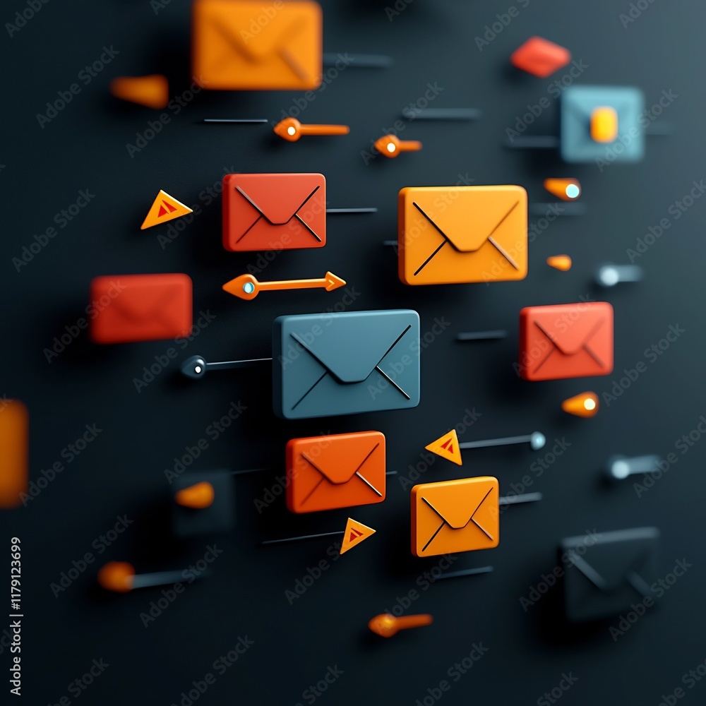Poster futuristic global communication and social network concept featuring a minimalist freehand user inte