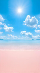 Obraz premium Pink Beach Summer Background Illustration