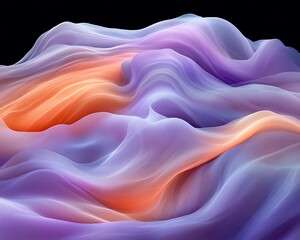Obraz premium Abstract flowing pastel waves.