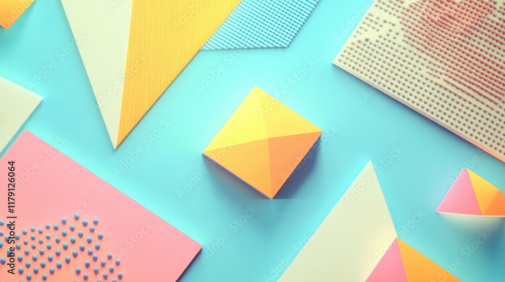 Aufkleber abstract background consisting of triangle and geometric square shape and light blue seamless retro 