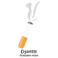 Stop smoking isolated on white background. Cigarettes forbidden sign, National non smoking week. World no tobacco day. Vector flat illustration