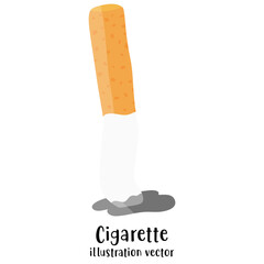 Stop smoking isolated on white background. Cigarettes forbidden sign, National non smoking week. World no tobacco day. Vector flat illustration