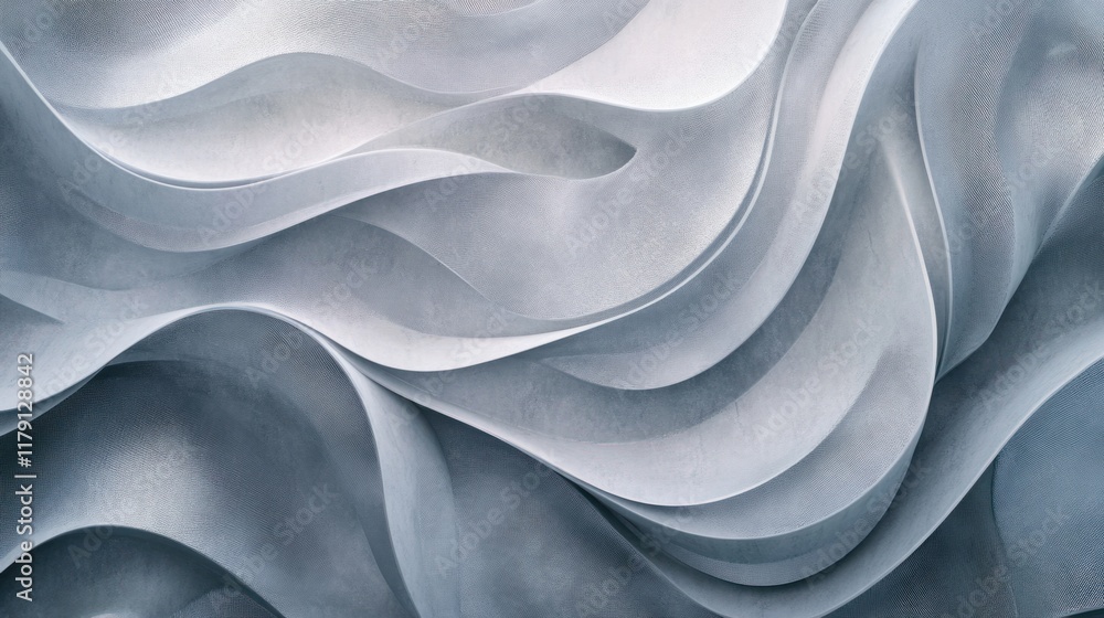 Poster a calming vertical 3d wallpaper with abstract wave patterns and soft gradients for a peaceful ambian