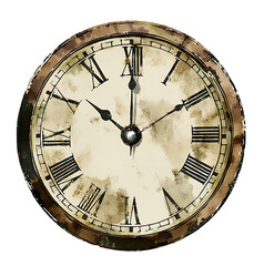 Antique clock display vintage home decorative art rustic style close-up view timeless elegance