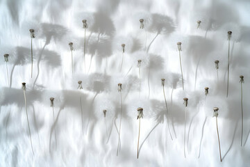 Dandelion Seedheads Abstract Background Illustration