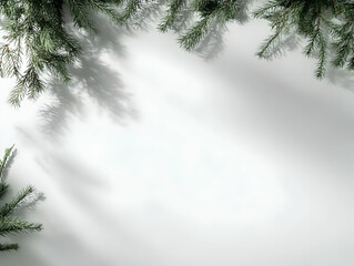 Obraz premium Elegant Evergreen Branch Background