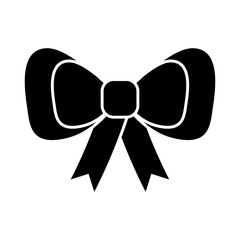 Ribbon bow icon vector. Bow illustration sign. Hair bow symbol. Ribbon logo.