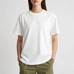 Mockup for a plain white shirt