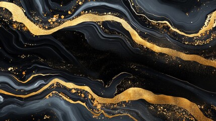 Obraz premium Abstract black and gold luxury background concept