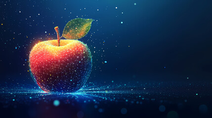 Futuristic Dotted Apple of Technology