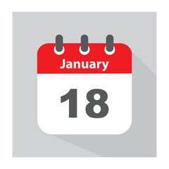January 18 Concept, design, vector.