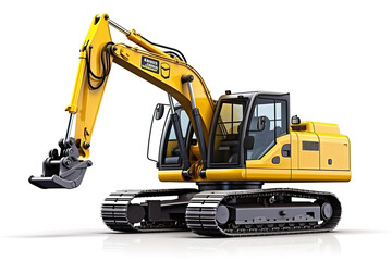 Elegant Vector excavator isolated on white background