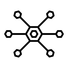 Fototapeta premium Blockchain Vector Line Icon Design