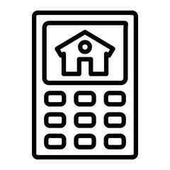 Smart Home Device Vector Line Icon Design