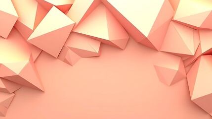 Fototapeta premium Abstract Peach Colored Geometric Polygonal Shapes