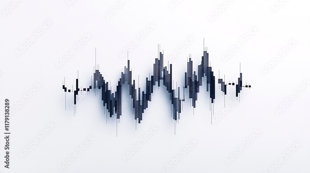 Poster upward trending financial graph with intricate line work and precise data visualization depicting a 