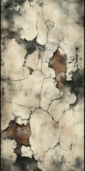 Cracked, aged, textured beige surface.