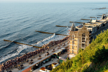 The Baltic coast in Svetlogorsk in summer
