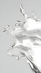 Liquid Metal Splash 3D Illustration