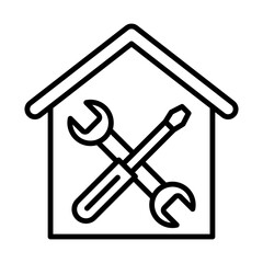 Home Renovation line icon
