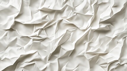 Obraz premium Abstract textured white crumpled surface background.