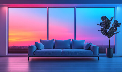 Modern Living Room. Contemporary Interior Design 