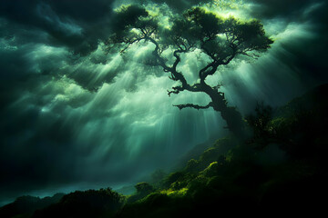 Obraz premium Enchanted Forest Illustration