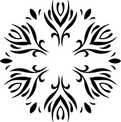 Round Ornament Pattern. Vintage decorative elements.