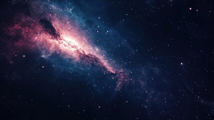 Vibrant nebula illuminating the vastness of space with bright colors and cosmic dust