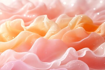 Delicate Pastel Fabric Draped in Soft Waves