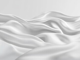 Naklejka premium Abstract White Draped Fabric Texture Background.