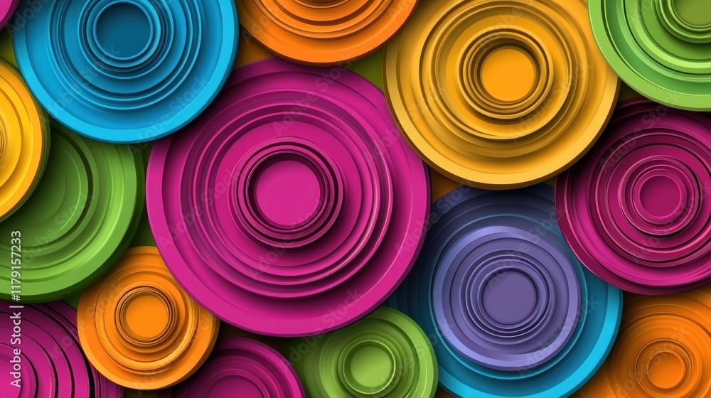 Poster abstract colorful overlapping circles background. (2)