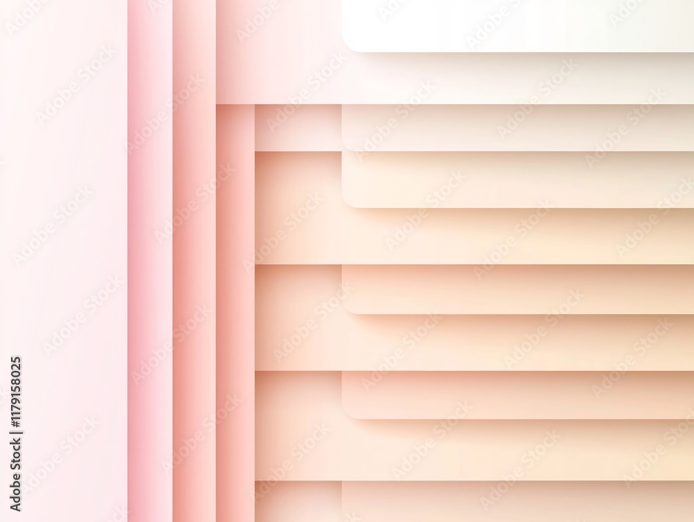Poster soothing and calming pastel gradient background ranging from a delicate pink to a warm beige with a 