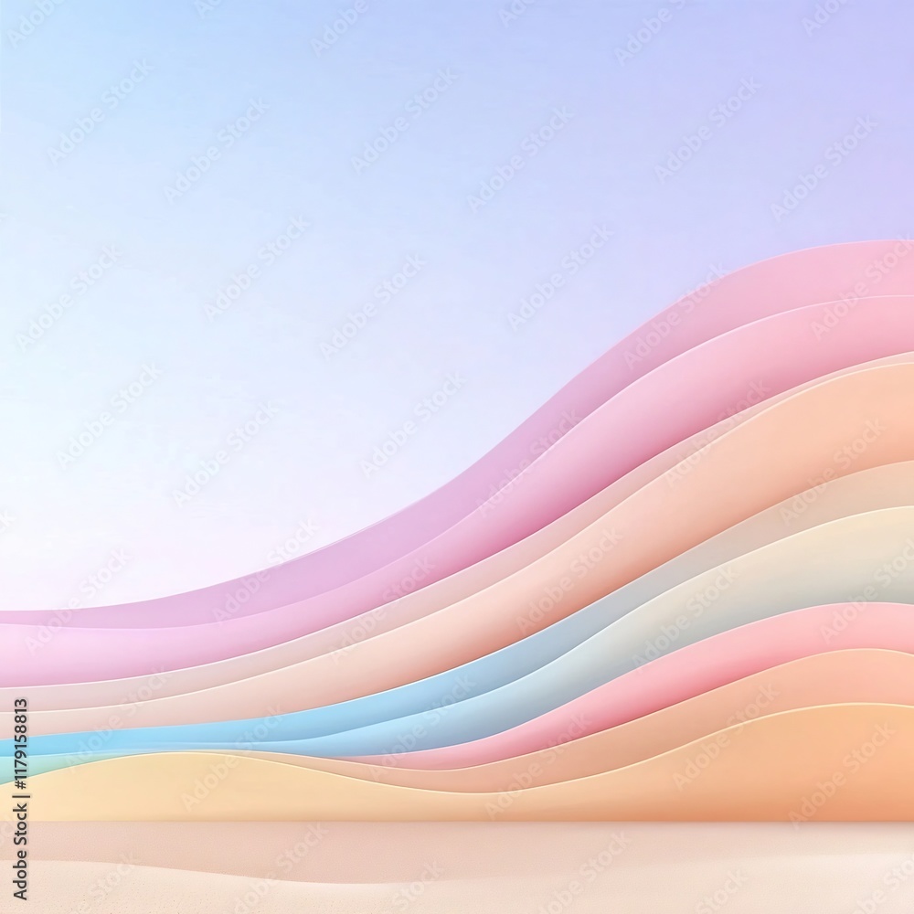 Poster pastel color gradient flowing seamlessly from soft pink to warm beige tones creating a nuanced textu