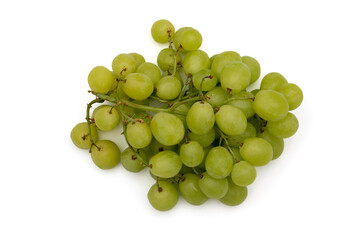 White Seedless Grapes Isolated on White Background – Fresh and Juicy Fruit Stock Image