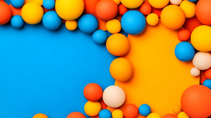 Colorful 3D Sphere Abstract Background