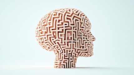 Abstract maze concept representing human thought and creativity
