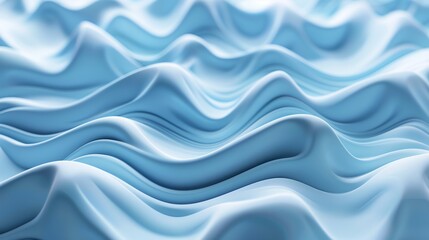 Abstract blue wavy background with a smooth, flowing texture.