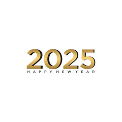 happy new year 2025 design logo