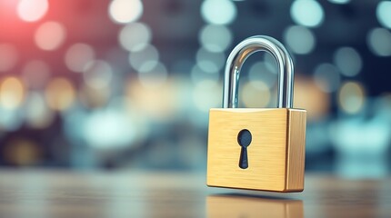 Ensure your digital security with advanced tech safety measures and robust data protection. Keep your personal information safe with a secured lock symbolizing privacy defense
 Save to Library
 Downlo