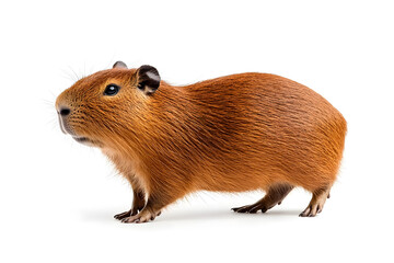 Capybara isolated on white background

