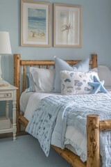 Charming American Children's Bedroom with Coastal Theme